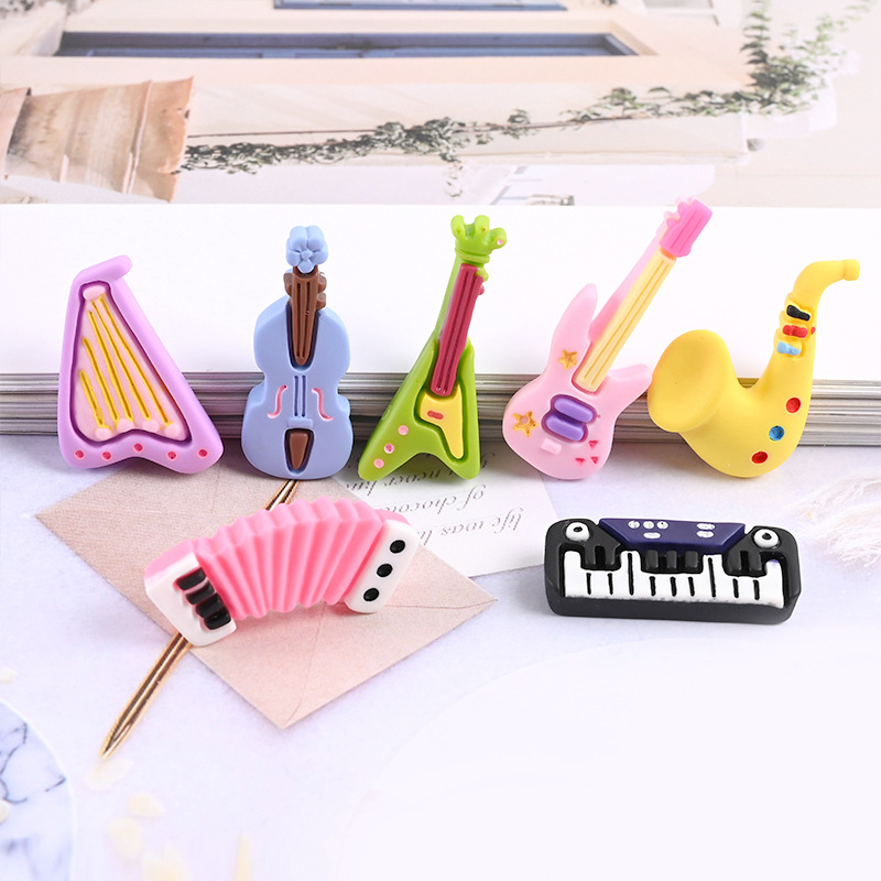 Musical Instrument In Chinese - 10pcs Cartoon Kawaii Resin Mini Musical