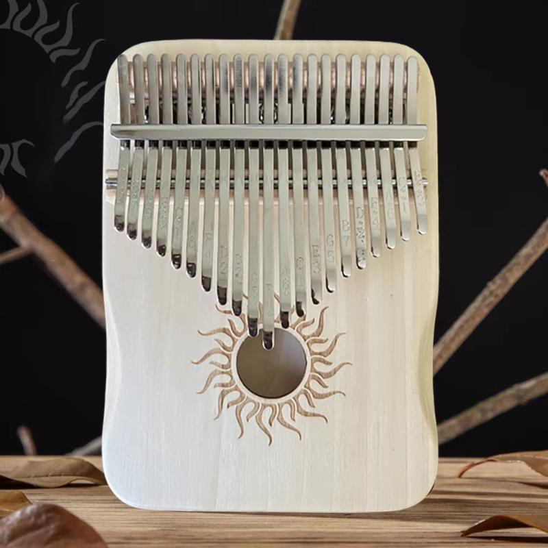 Musical Instrument Easy To Learn For Adults - 17 Key Kalimba Solid Wood Portable