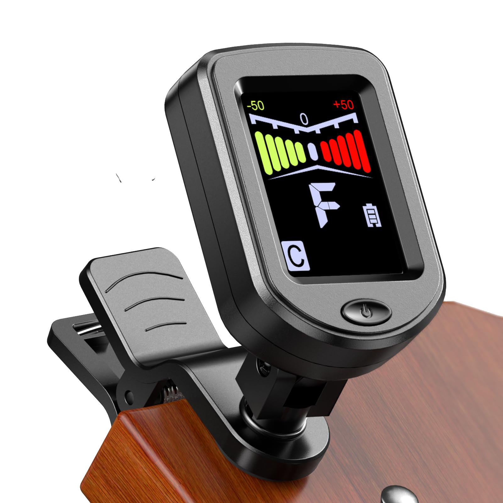 Violin Musical Instrument - Clip-On Guitar Tuner with Regular/Color Screen