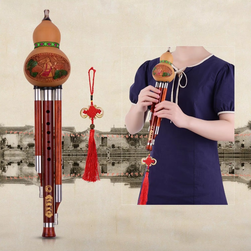 3-Tone C Key Hulusi Gourd Flut - огляд і ціна Musical Instrument In Chinese