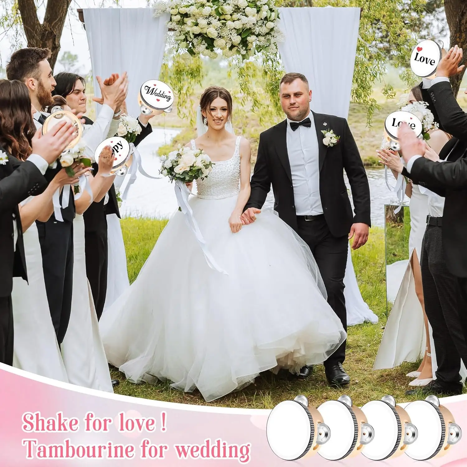 10-60Pcs Wedding Tambourines S - огляд і ціна Musical Instrument In Chinese