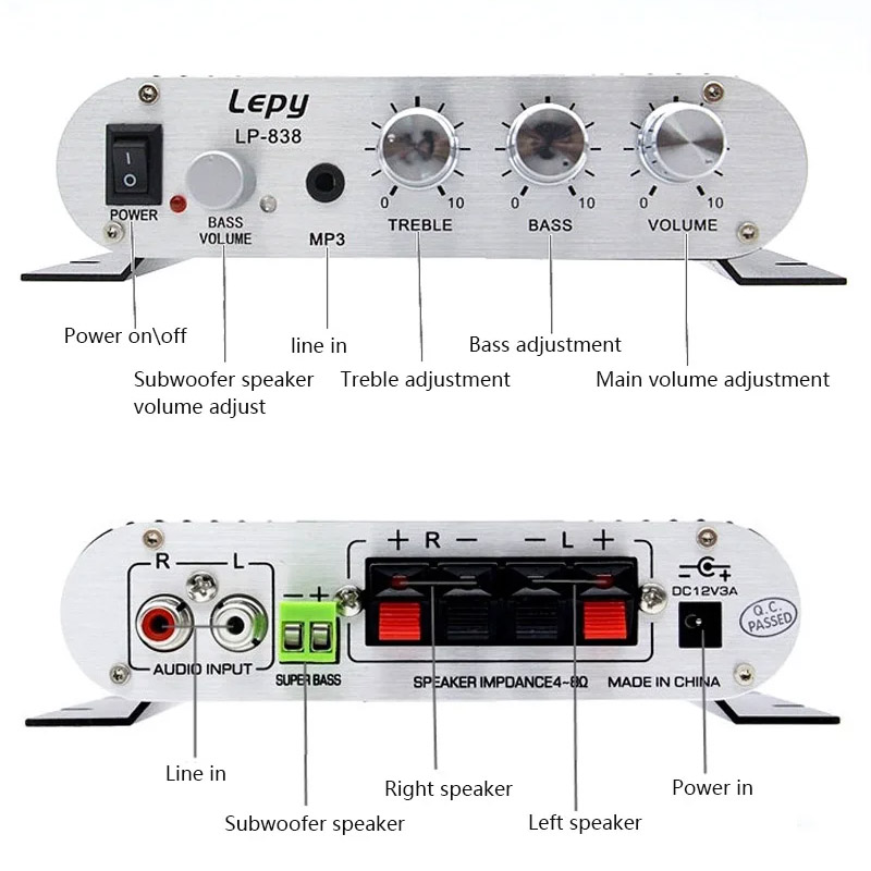 Lepy LP-838\838BT\838USB MINI  - огляд і ціна Musical Instrument Amplifier